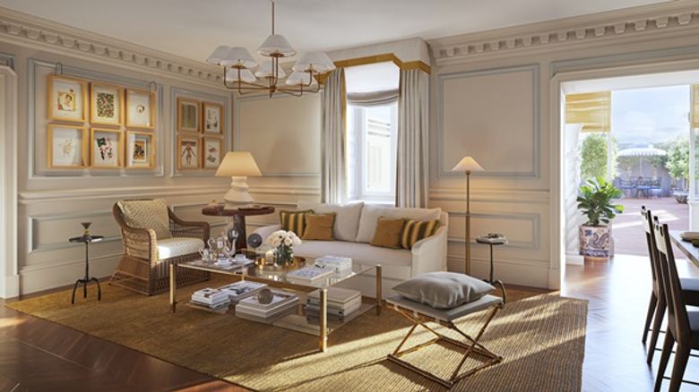 Rendering of a living room at an upcoming Rocco Forte House in Milan, Italy Rendering of a living room at an upcoming Rocco Forte House in Milan, Italy
