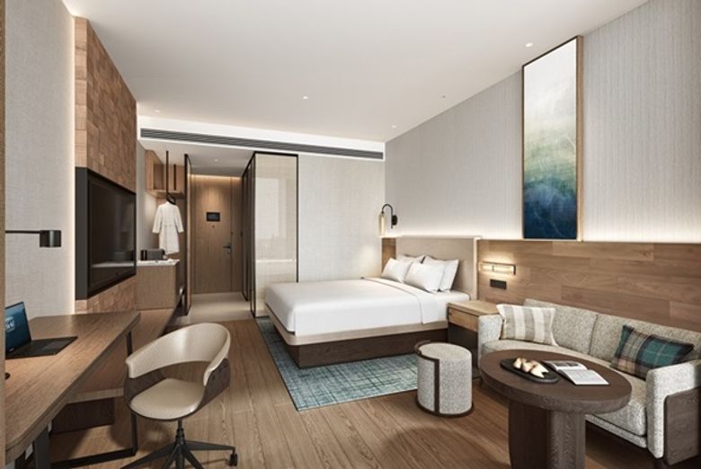 Rendering of the Fairfield by Marriott guestrooms in China.