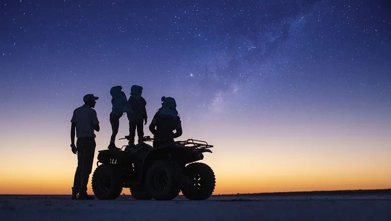 A family enjoys stargazing as part of a Pelorus adventure itinerary. (Photo credit, Pelorus) A family enjoys stargazing as part of a Pelorus adventure itinerary. (Photo credit, Pelorus)