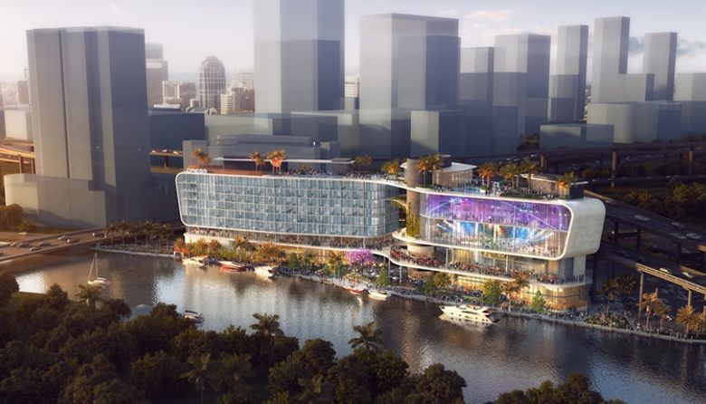 Rendering of Dream Hotel Riverside Wharf in Miami Rendering of Dream Hotel Riverside Wharf in Miami