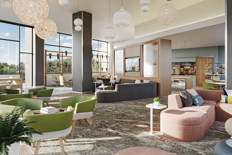 Lounge at the Element Mission Valley development in San Diego Lounge at the Element Mission Valley development in San Diego