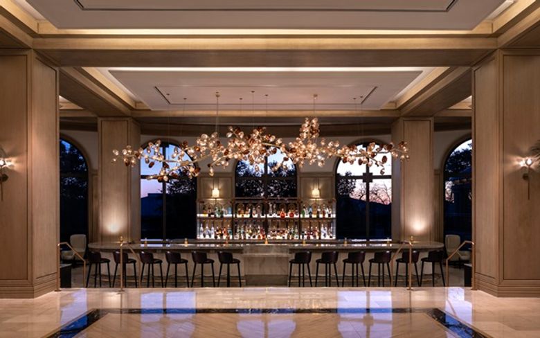 Lobby bar at the refurbished Ritz-Carlton Dallas, Las Colinas