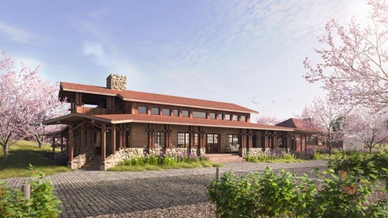 Rendering of the Six Senses Napa social hall