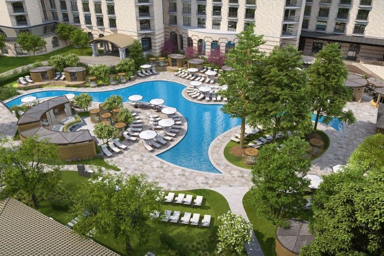 The resort's pool will feature more seating, luxury cabanas and a poolside bar.