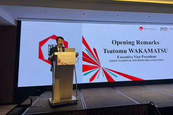 JNTO executive vice president Tsutomu Wakamatsu 