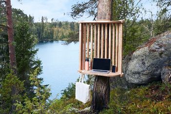 How about your next meeting in the woods?