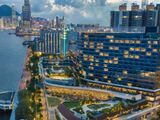 Kerry Hotel Hong Kong night skyline