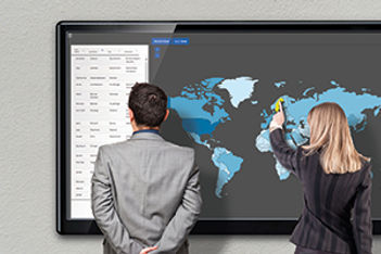 Network internationally with an interactive gadget