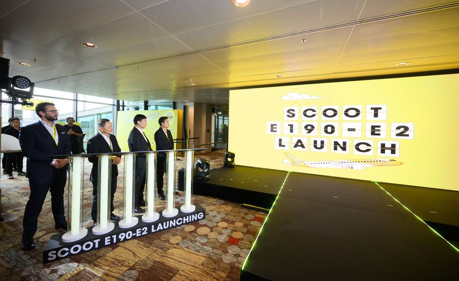 Scoot marked operations for its first Embraer E190-E2 with a launch event at Singapore Changi Airport.