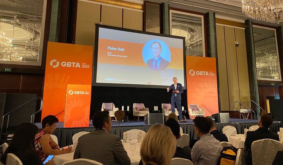 GBTA’s Peter Koh: welcoming delegates and buyers to the event.