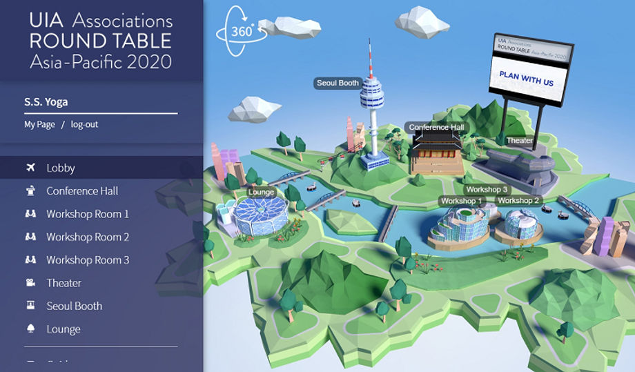 STO created a virtual city, complete with historical buildings and landmarks, for the UIA Asia Pacific 2020 Round Table