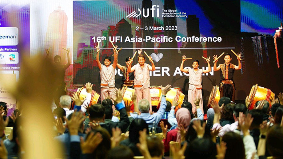 Silent applause for DeafBeat Malaysia's deaf drummers after their performance at the opening ceremony at UFI Asia-Pacific Conference 2023 in Kuala Lumpur.