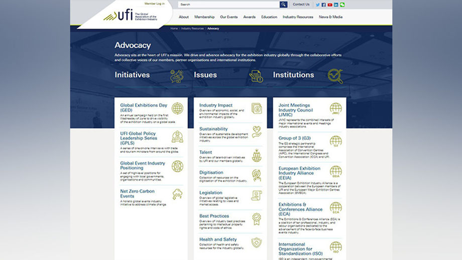 UFI’s new advocacy portal.