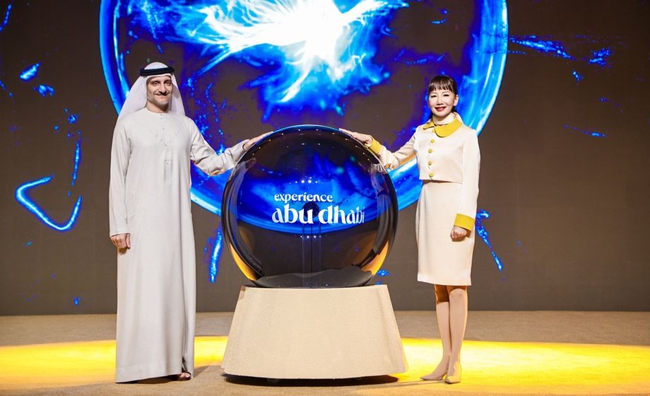 H.E. Saleh Mohamed Al Geziry, Director General of Tourism, Department of Culture and Tourism - Abu Dhabi, with Trip.com Group CEO Jane Sun.