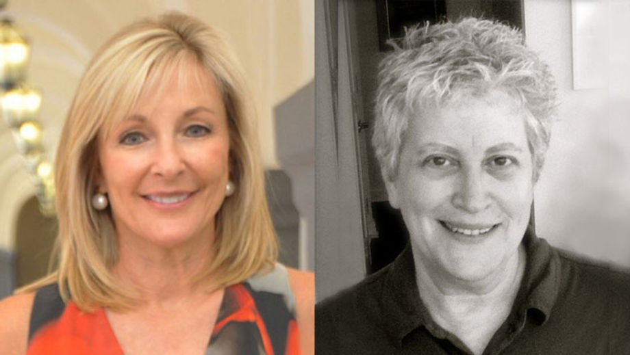 Susie Ellis, chair and CEO of GWS and GWI (left) and Nancy Davis, chief creative officer & executive director of GWS.