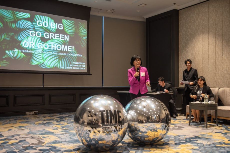 The Lumiere Consultancy’s Ailynn Seah speaking on sustainability in business events sector