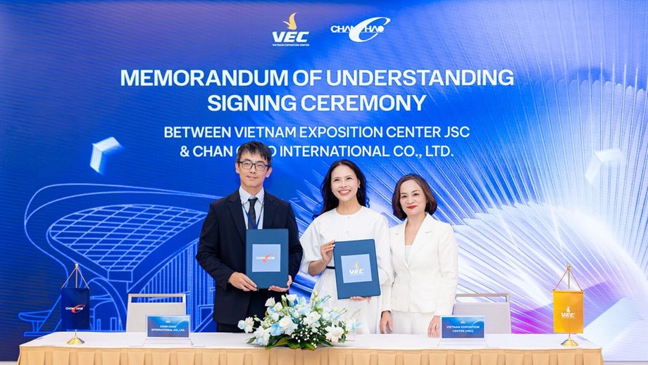 Memorandum of understanding between VEC and Taiwan’s Chan Chao International aimed at developing large-scale international exhibitions in Vietnam.