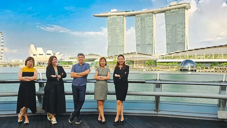 World Express: gearing up for The Meetings Show Asia Pacific at Marina Bay Sands (background).