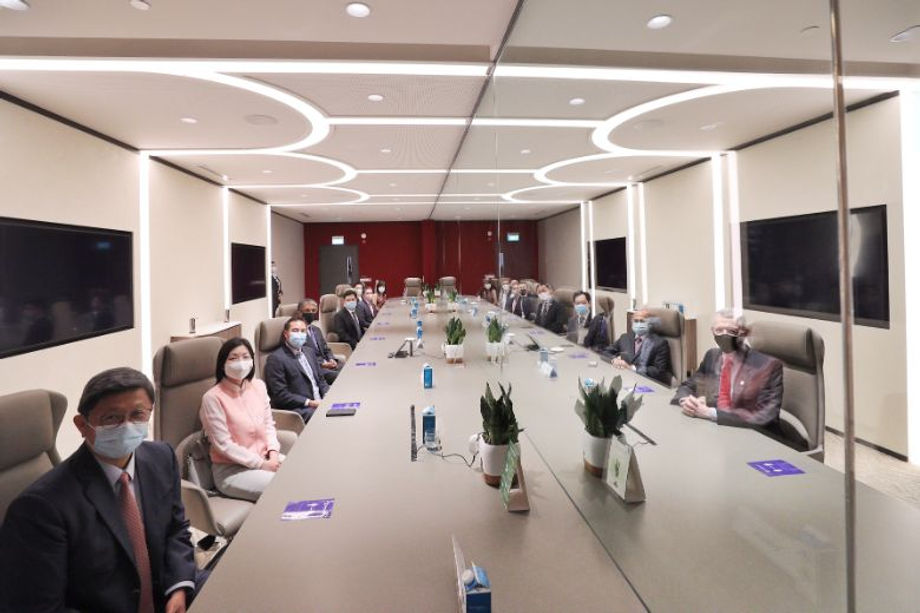 International travellers meeting local counterparts will do so across an “airtight” floor-to-ceiling glass partition.