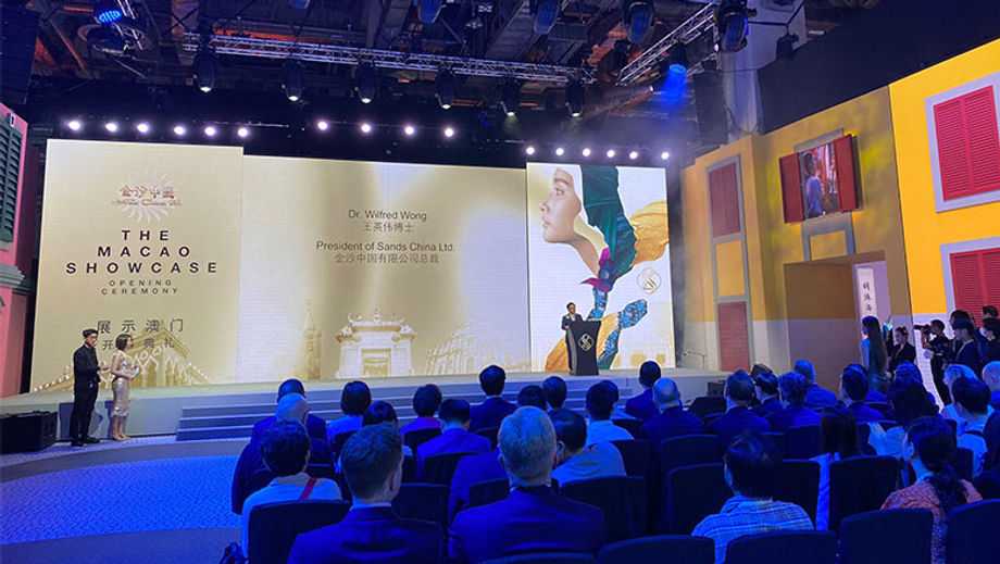 Opening ceremony speech by Wilfred Wong, president of Sands China: Singapore was the launchpad for The Macao Showcase which will continue in South Korea, the US, and other destinations.