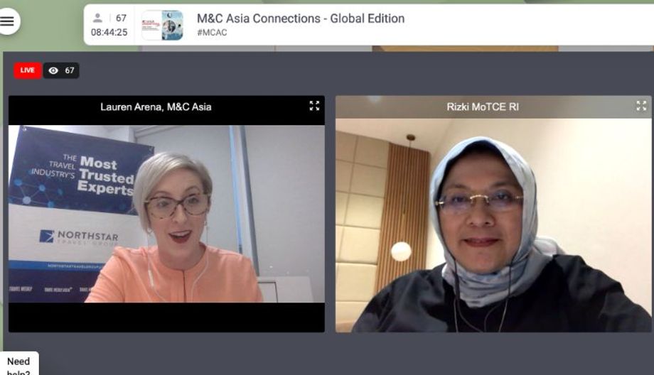 Ibu Rizki Handayani said the government is taking an active approach to ensure local MICE stakeholders can weather the Covid-19 storm and understand how to implement new health and safety protocols.