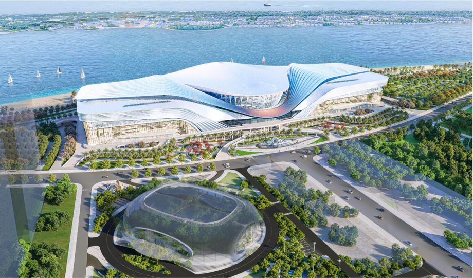 Rendering of the Blue Wave Theater, located within the planned Vietnam Exposition Center in Can Gio.