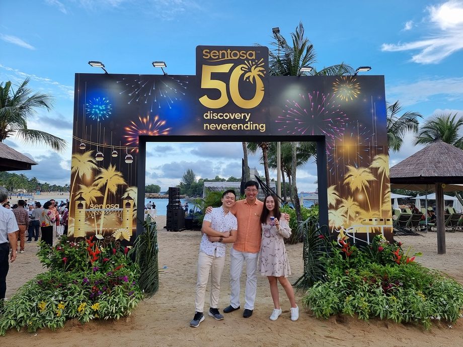 Silosa Beach was the site for Sentosa's Golden Jubilee celebration on 2 September where SDC walked the talk and implemented its sustainability event practices.