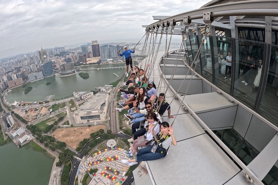 Skywalk at Skypark Macau: A daring open-air pathway experience with breathtaking views of Macau.