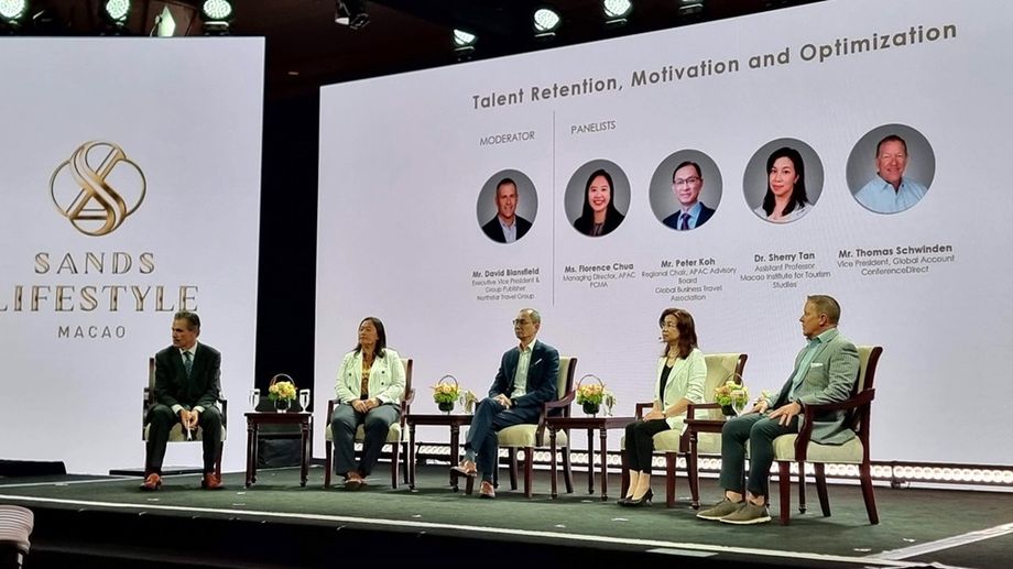 The #ReDiscover Macao 2023 Forum featured MICE industry experts such as Northstar Travel Group’s David Blansfield (far left).