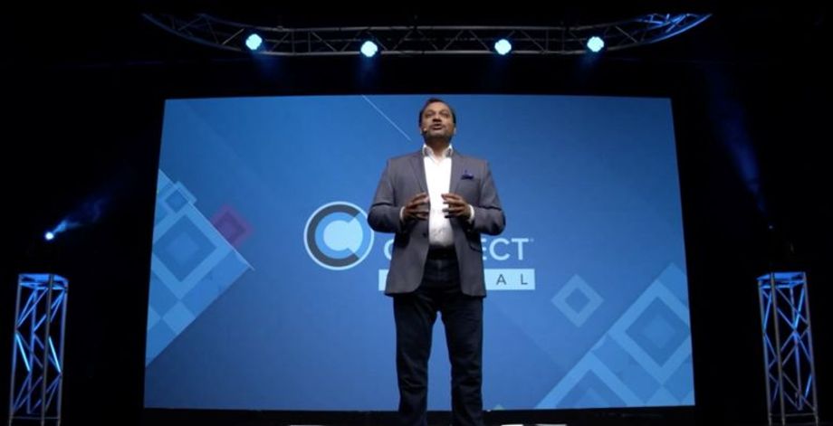 Reggie Aggarwal delivers his opening keynote at Cvent Connect, which was held online using the brand's new Virtual Attendee Hub.