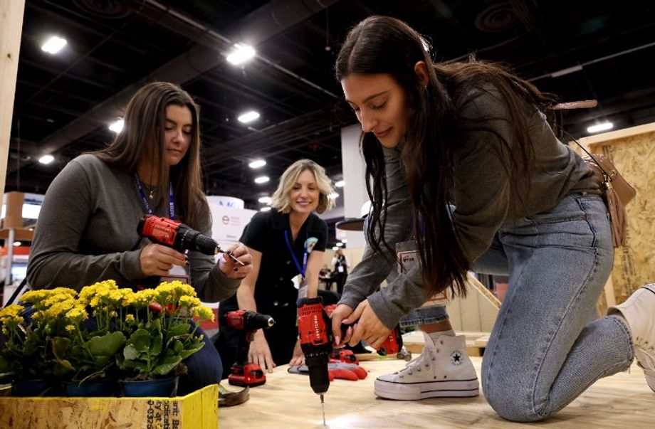 This year's new People & Planet Village had attendees building Luna's Clubhouse from scratch.