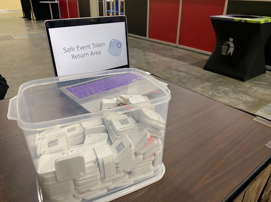 All delegates at ITAP 2021 were required to carry around this Safe Events Tool, to facilitate movement tracking and capacity control.