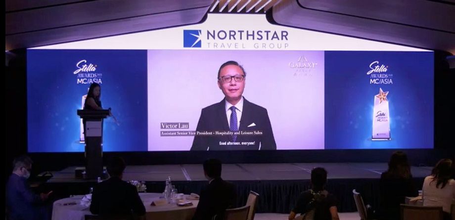 Stella Awards attendees tuned in virtually to receive their awards, including Galaxy Macau, Best Integrated Resort (MICE).