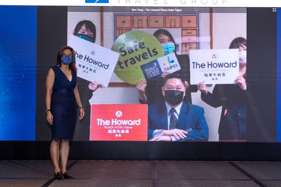 A celebratory mood from The Howard Plaza Hotel Taipei team, joining virtually with the winners in Singapore.