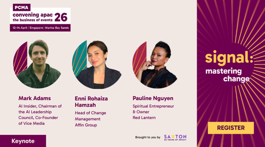 Themed SIGNAL: Mastering Change, PCMA invites attendees to recognise the signals that matter in a world of burgeoning disruption.