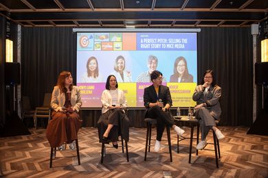 M&C Asia’s Xinyi Liang-Pholsena, Tellscore’s Suvita Charanwong, and Beam’s Kiat Chua talk about the role of storytelling in MICE media in a session moderated by TCEB’s Nooch Homrossukhon.