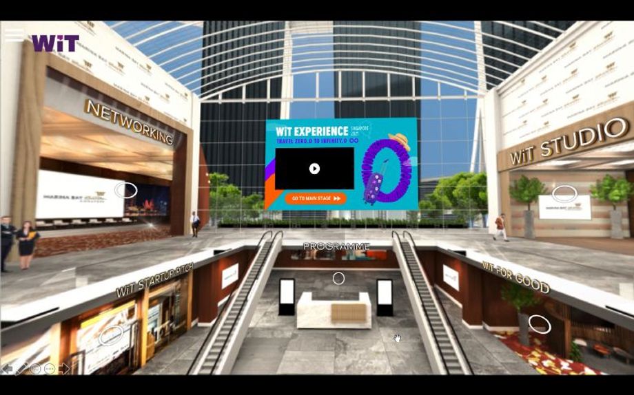 The 'Virtual Home' of WiT Experience Singapore 2021 was set on a digital replica of Marina Bay Sands.