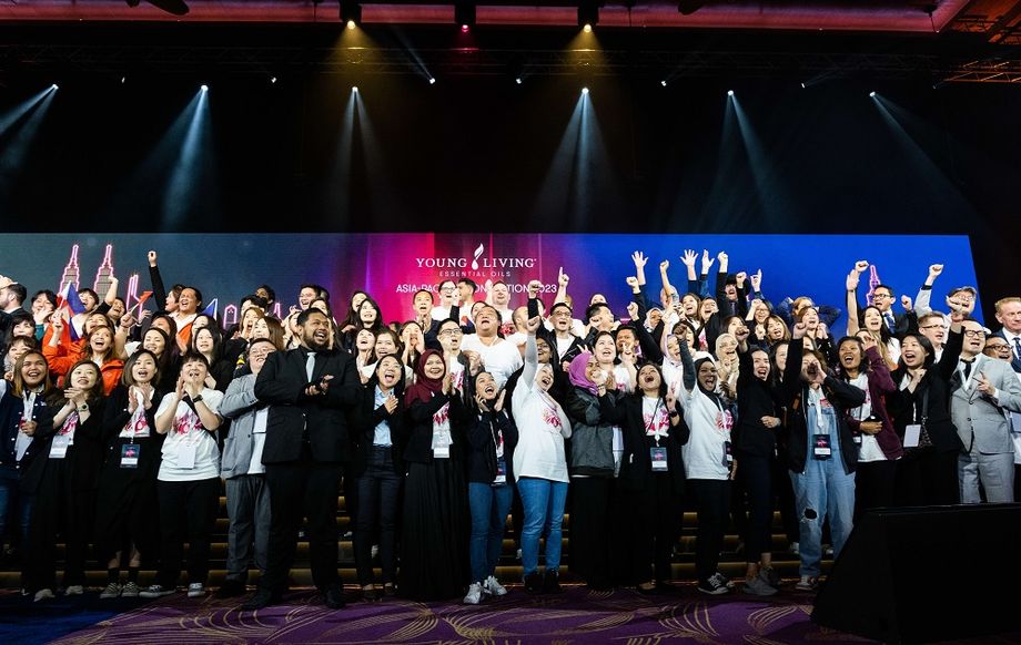 Celebrating at Young Living APAC Conference 2023.