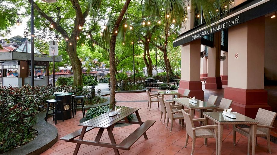 The Alfresco Dining area comes complete with a booth and inspiring riverfront views.