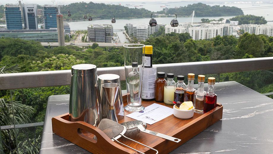 Shake, Stir, Sling: A Cocktail Workshop at The Mirabilis Bar, Faber Peak. Credit: Mount Faber Leisure Group