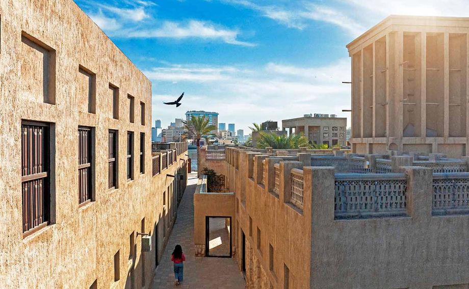 The beautiful buildings in Al Fahidi.