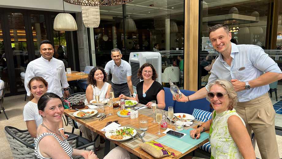 “Bringing an event to life required unified collaboration across every department,” says Utsah Sehgal (centre), director of operations at Hyatt Regency Phuket Resort, whose teams collaborate seamlessly across all departments to deliver client satisfaction.