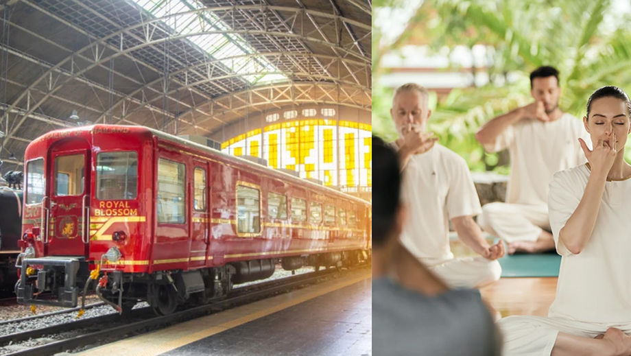Activities include panel discussions, workshops, venue tours, cultural immersions, wellness experiences, CSR initiatives, site inspections, networking dinners, and a scenic Royal Blossom train ride to Bangkok.