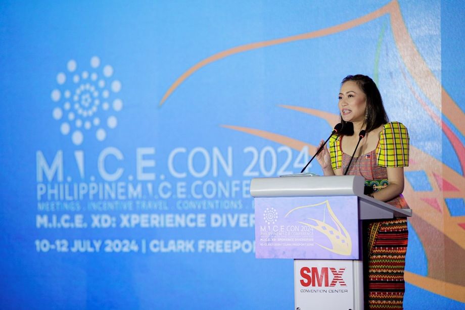 TPB COO Nograles introduces the “MICE Philippines: We Take Your Business to Heart” programme during the opening ceremony of MICECON 2024.