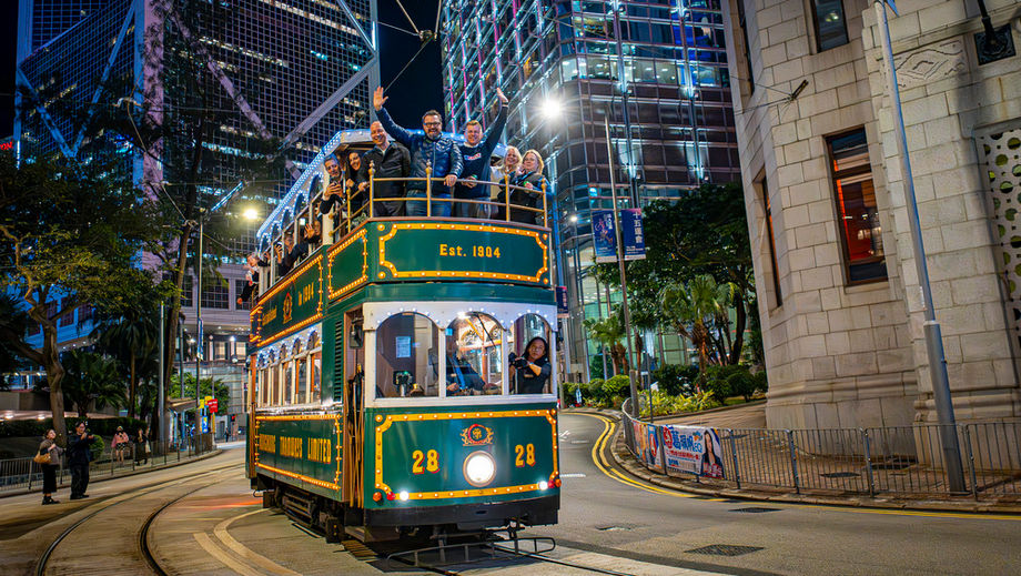 Delegates enjoyed tram rides curated by AWE through Hong Kong’s neon-lit streets.