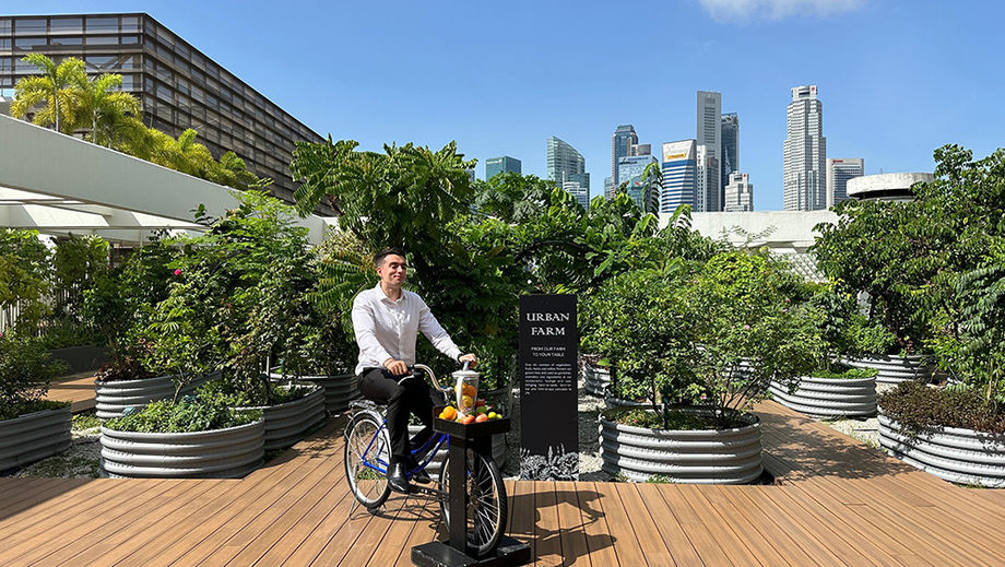 PARKROYAL COLLECTION Marina Bay’s lush urban farm supplies many of the ingredients used by the hotel’s chefs—and is a unique example in sustainability for delegates to explore.