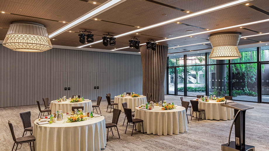 At Village Square, glass panels allow for an abundance of sunlight to flow through, reducing energy required for electrical lighting.