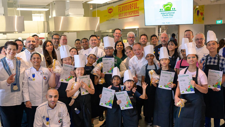 As part of the Worldchefs Congress & Expo 2024, workshops with children to promote healthy eating and sustainable food choices were organised and led by chefs from the Singapore Chefs Association.