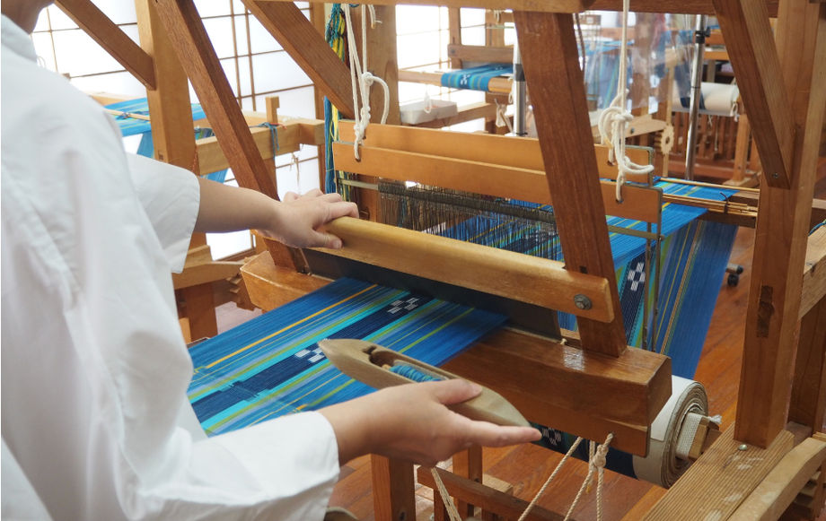 Attendees can bring home a piece of Okinawan tradition with their own woven textile piece.