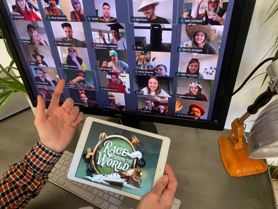 The virtual team-building game addresses the real-world challenges of working in remote teams by getting participants to solve puzzles by communicating through video conferencing.
